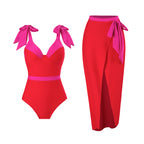 Solid Color One-piece Swimwear