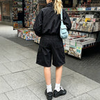 Sports Loose Straight Office Casual Tooling Pocket Women