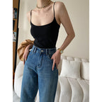 's Sinan French Spaghetti Strap Slim Fit Off Neck Camisole With