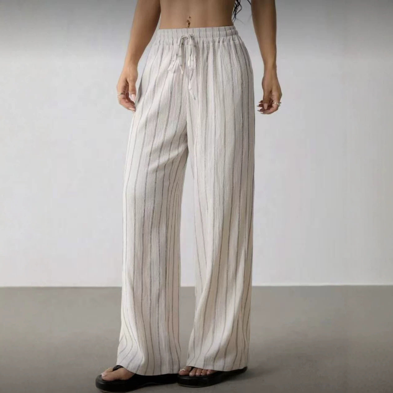 EW Draping WLged Small Straight Leg Pants Loose Fitted