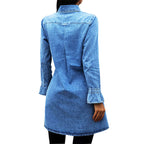 Slim Denim Long-Sleeve Dress