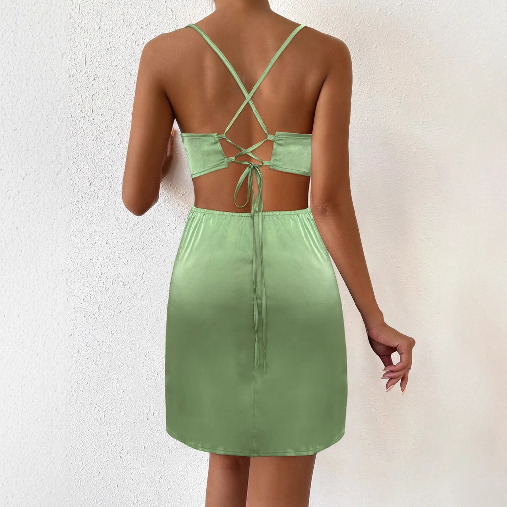 Women's Lace Backless Dress