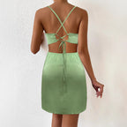 Women's Lace Backless Dress