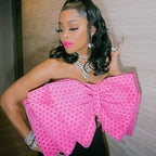 Women's Printed Backless Bow Tube Top