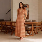 Summer French Retro Gentle Elegant V neck Texture Dress