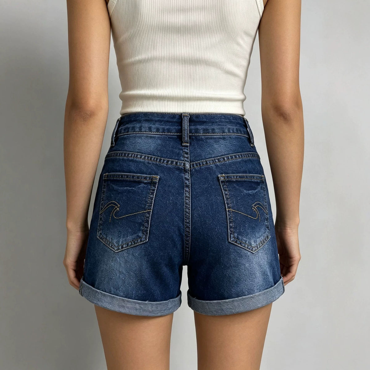 Women's High-Waist Denim Shorts