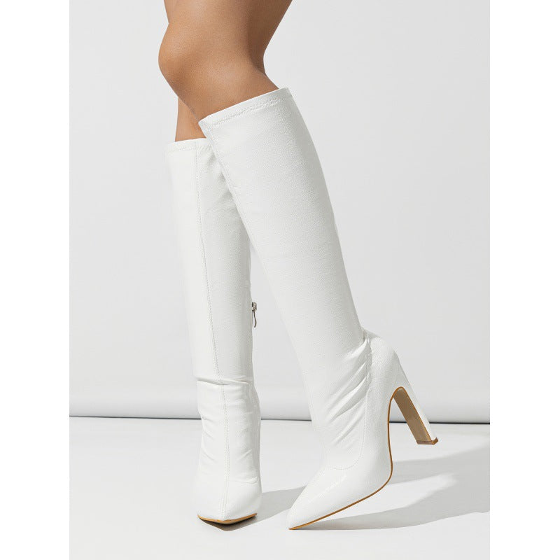 Women's Pointed-Toe Asymmetric Stone-Detail Boots