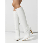 Women's Pointed-Toe Asymmetric Stone-Detail Boots