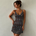 Women's Backless Polka Dot Dress