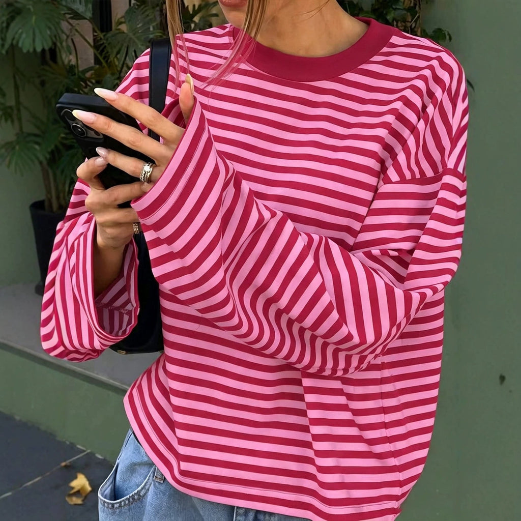 Women's Striped Long-Sleeve Shirt