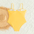 Korean Solid One-piece Swimwear