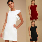 Ruffle-Detail Sleeveless Party Dress