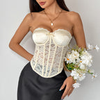 Women's Lace Bow Corset Top