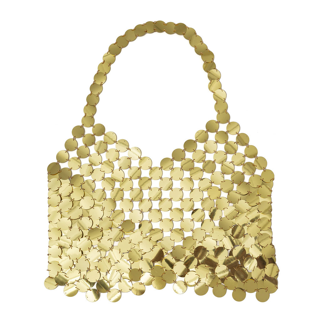 Women's Texture Sequin Sling Top Hollow Out Cutout Wafer Body Cha