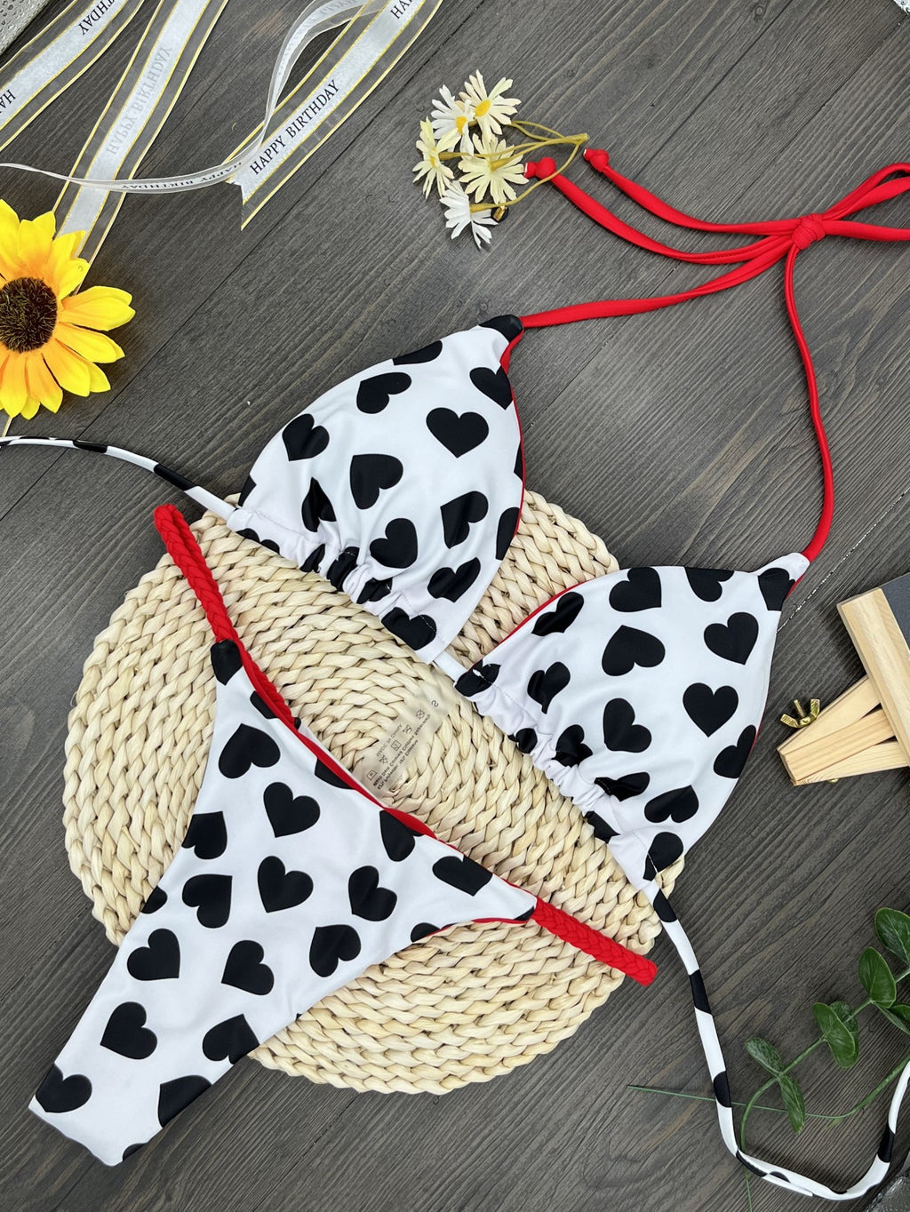 Heart Printing Bikini Swimwear