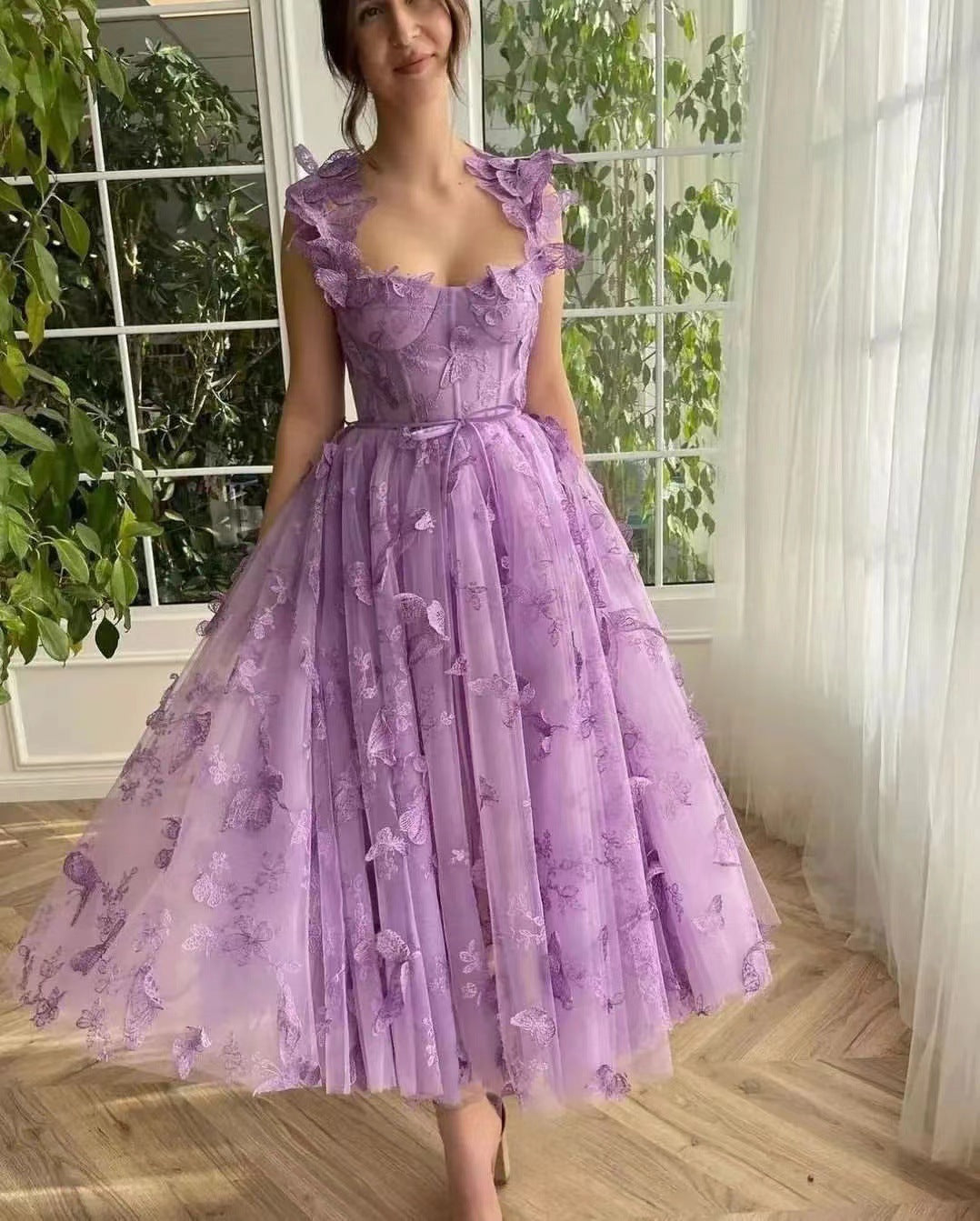 Purple Midi Dress