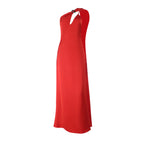 Women's Sexy Slit Mesh Stitching One Shoulder Dress Maxi Dress Women Autumn Clothing