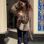 Chiffon V Neck Long Sleeve Shirt Pleated