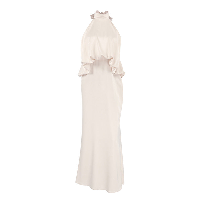 Women's Lace Satin Dress