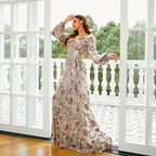 Women's Embellished V-Neck Maxi Dress