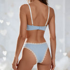 Women's Set Underwear Body Shaping Bow Breast Shaping See Through