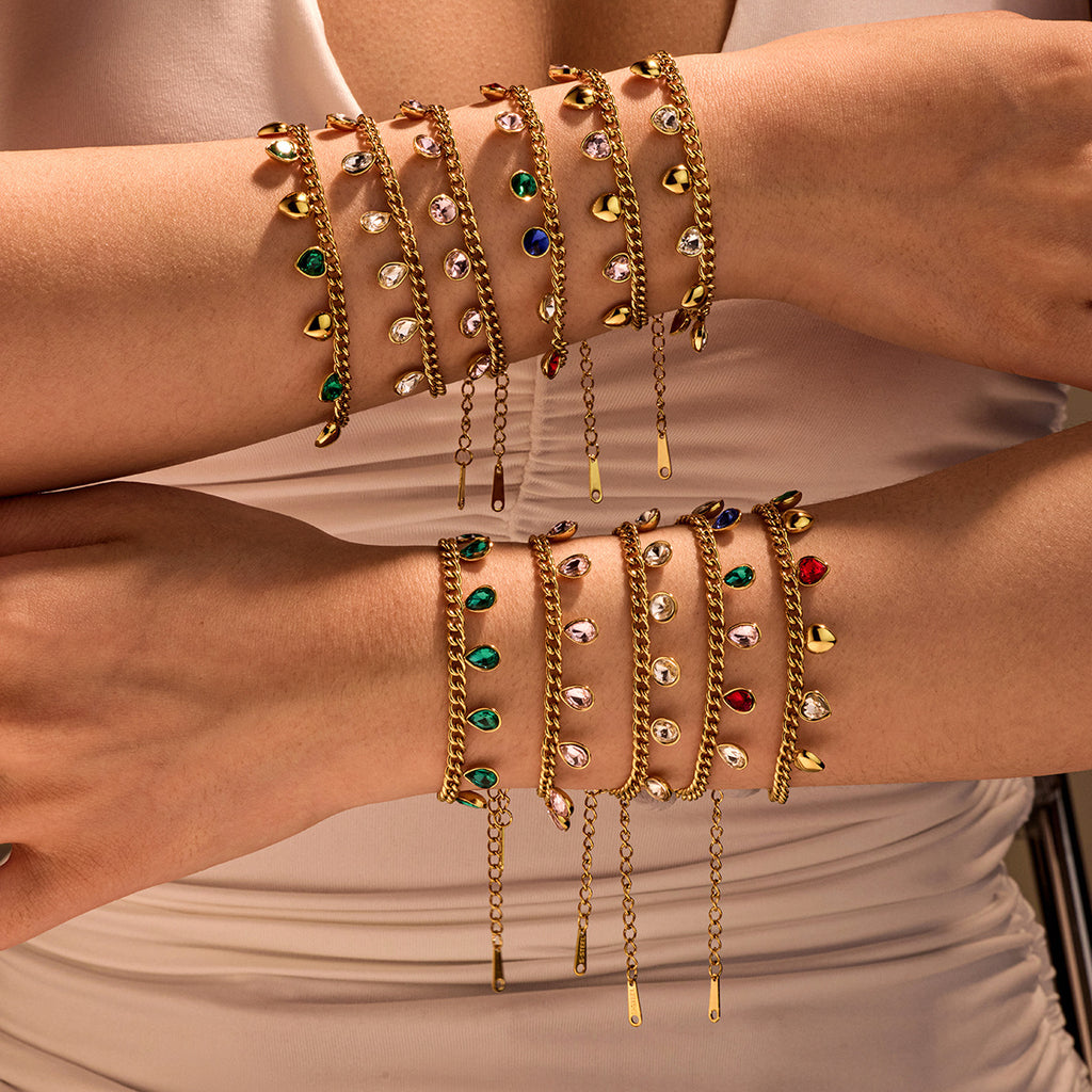 Colorful Heart Tassel Bracelet