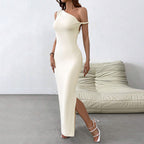 Women's Dress One Shoulder Cold Shoulder Maxi Dress