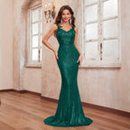 Women's Backless Sequin Dress
