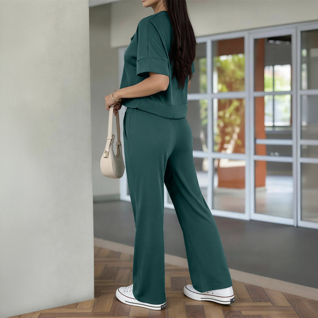 Women Clothing Summer Simple Solid Color Casual Cropped