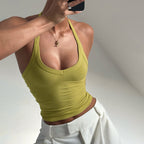 Women's Knitted Halter Vest Top
