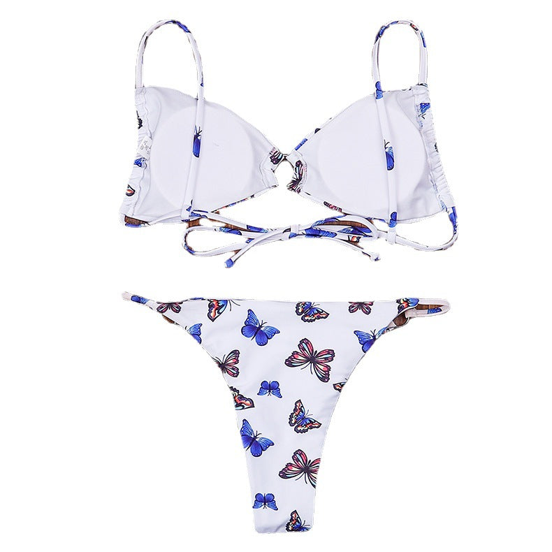 Butterfly Printing Bikini Swimwear
