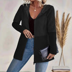Plus Size Women Clothing Fall Winter Patchwork Casual Loose Jacket