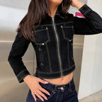 Women's Rivet-Detail Denim Jacket