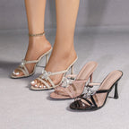 Women's Bow Cross Lace up High Heels Exclusive High Heels