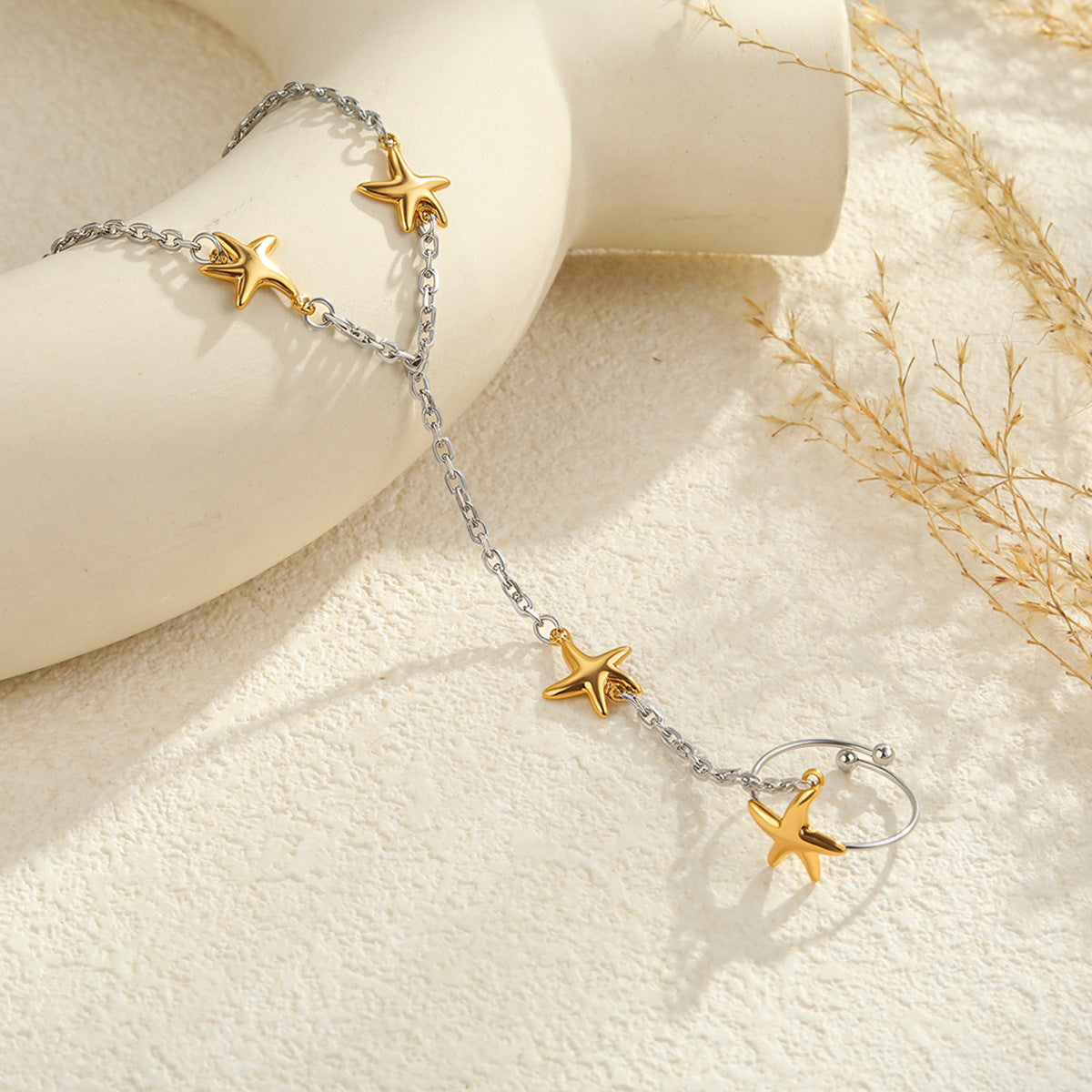 18K Gold Starfish Bracelet