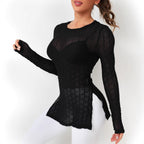 Women's Out Beach Sun Protection Blouse Long Sleeve Round Neck