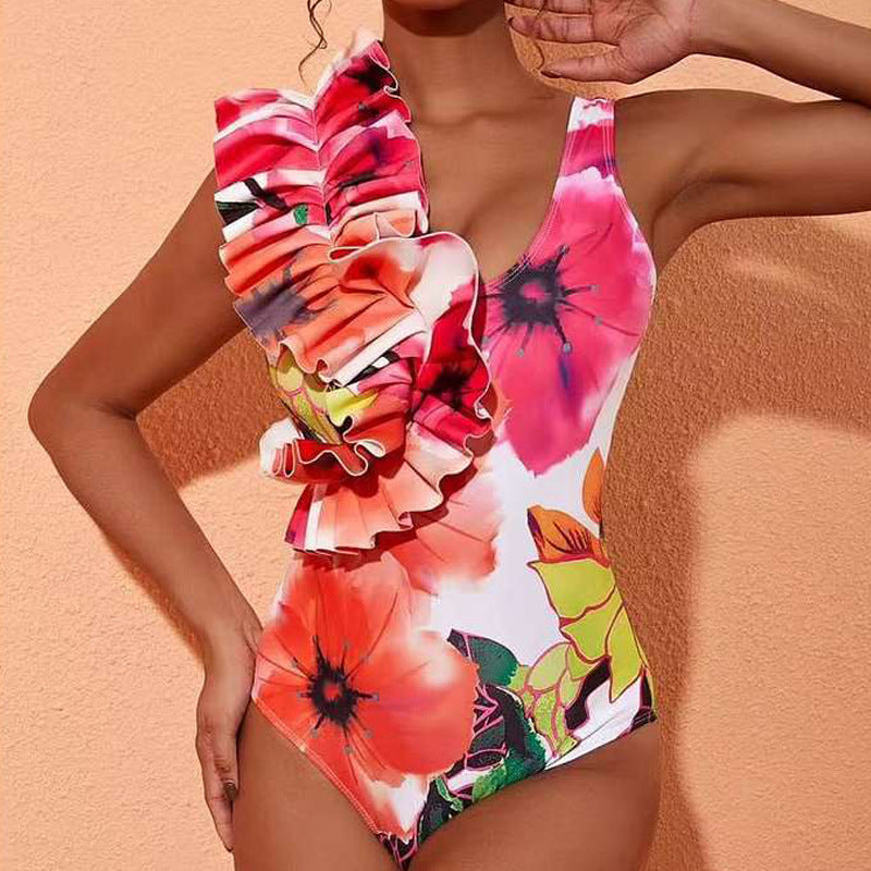 Flounce One-piece Swimwear