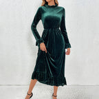 Women’s Velvet Ruffle Swing Party Dress