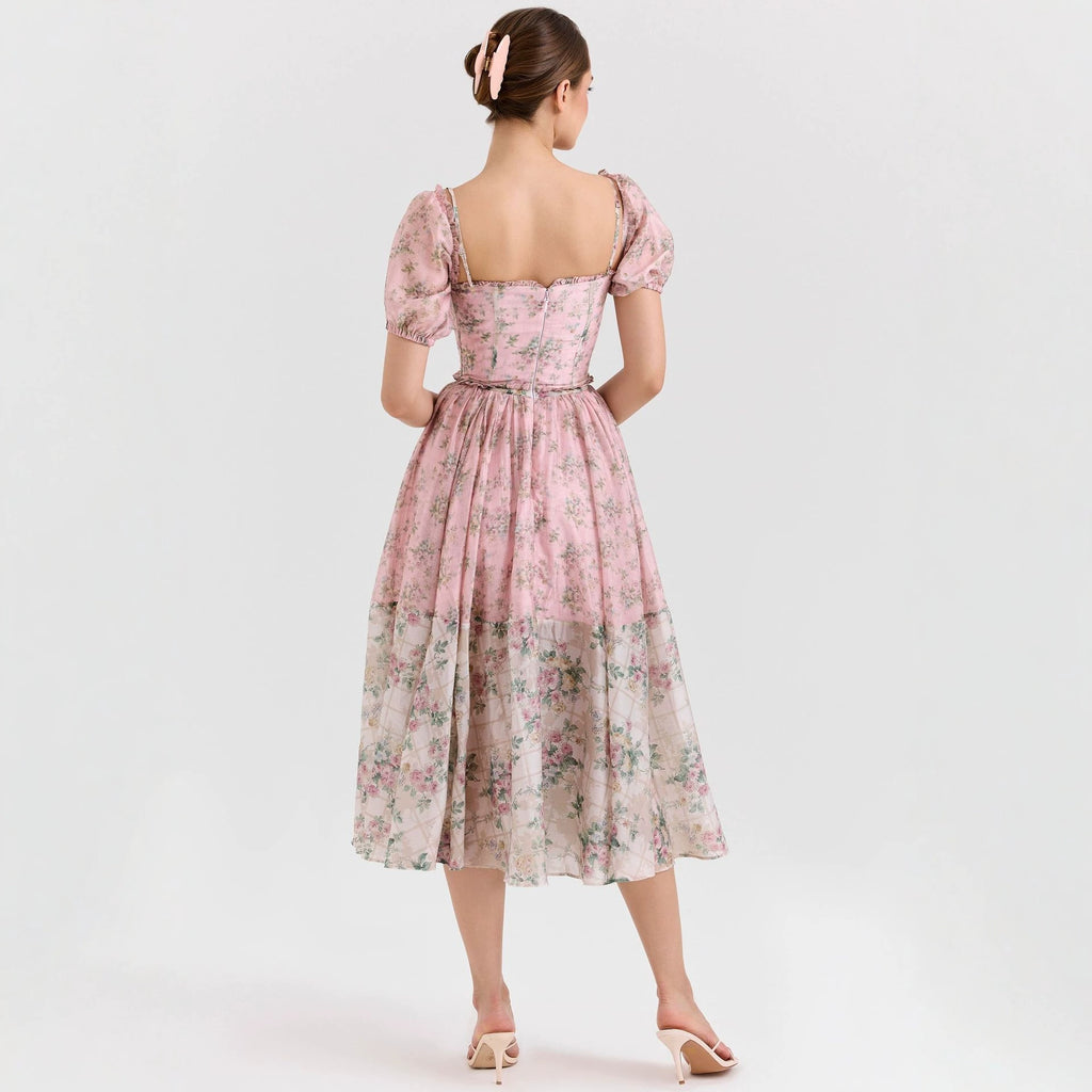 Women's Floral Pleated Dress
