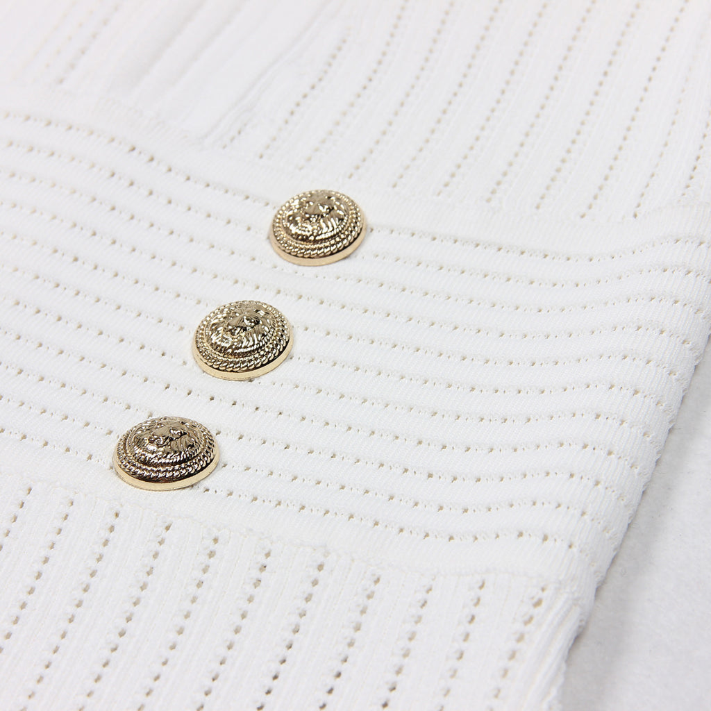 Goods High Quality Knitted Fabric V-Neck Slim Fit Short Sleeve Dress