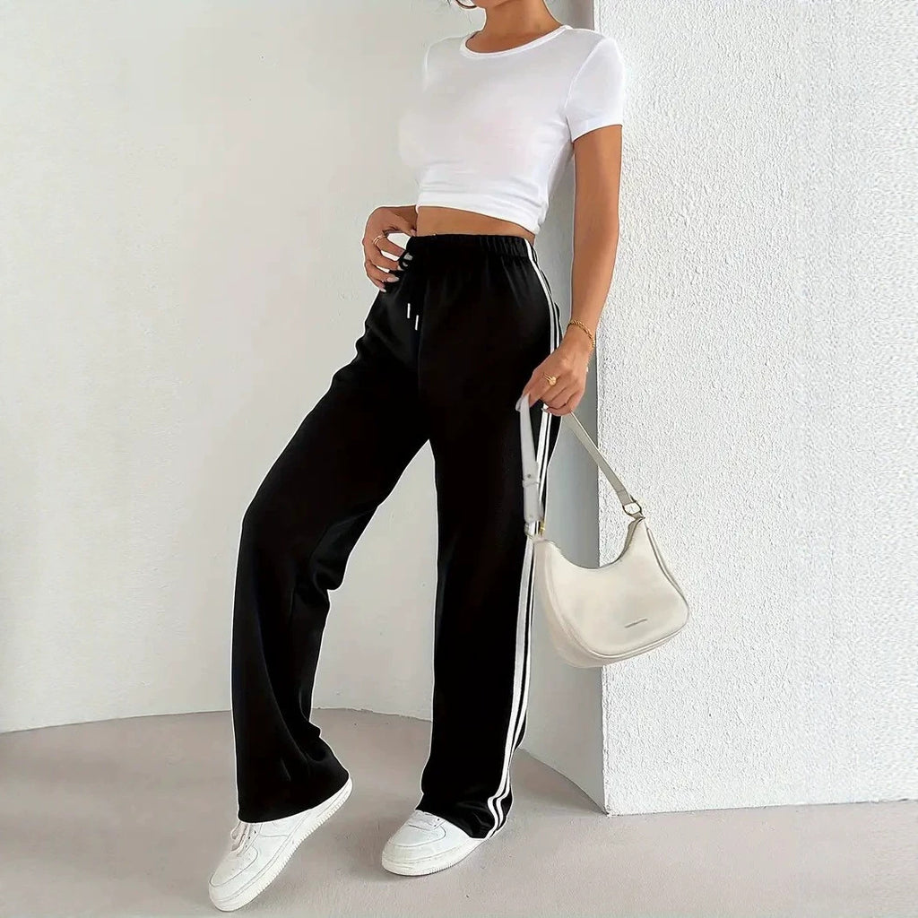 Women's All Matching Slimming Sense Of Design Loose Light Luxury Straight Casual Pants Outdoor Track Pants