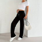 Women's All Matching Slimming Sense Of Design Loose Light Luxury Straight Casual Pants Outdoor Track Pants