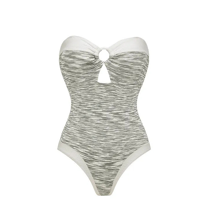 Gray One-Piece Swimsuit