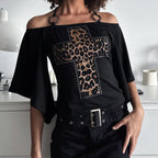 Retro Leopard Halter Short Top