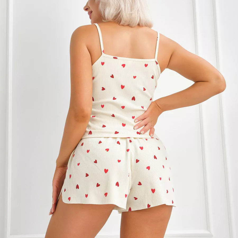 Knitted Heart Pajamas Lingerie
