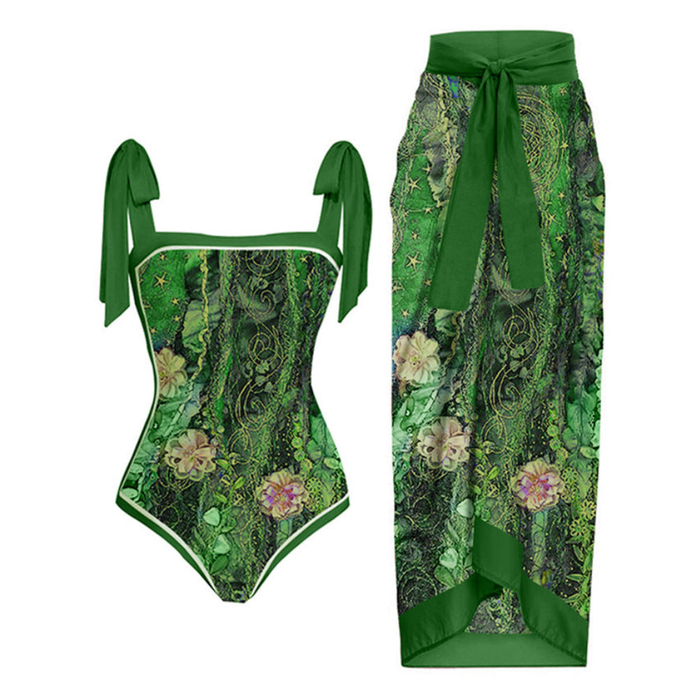 Multi Color One-piece Swimwear