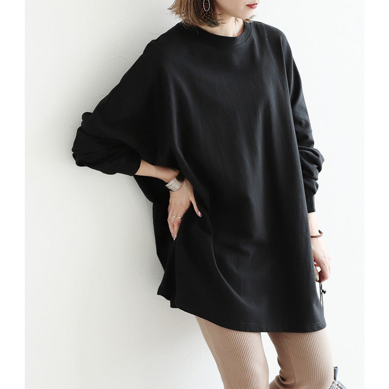 Women's Spring Autumn Women Loose Mid Length Sweater Women Casual Large Top