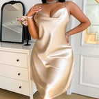 Women's Dennlin Ice Silk Pajamas Strappy Dress Plus Size Pajamas Home Wear Pajama