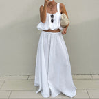 Pure Cotton White Women Summer Design Short Cropped Vest