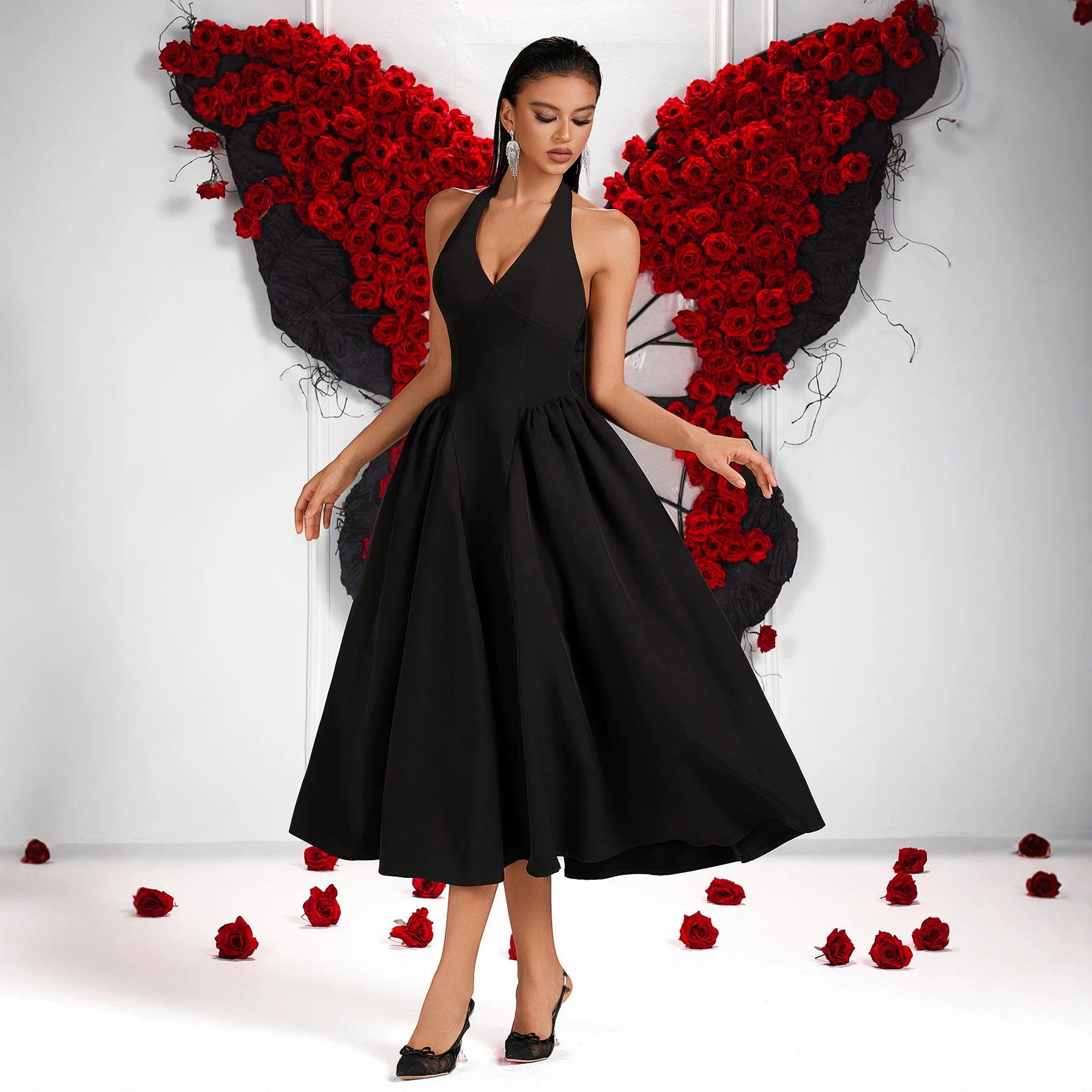 Women's Halter Midi Dress
